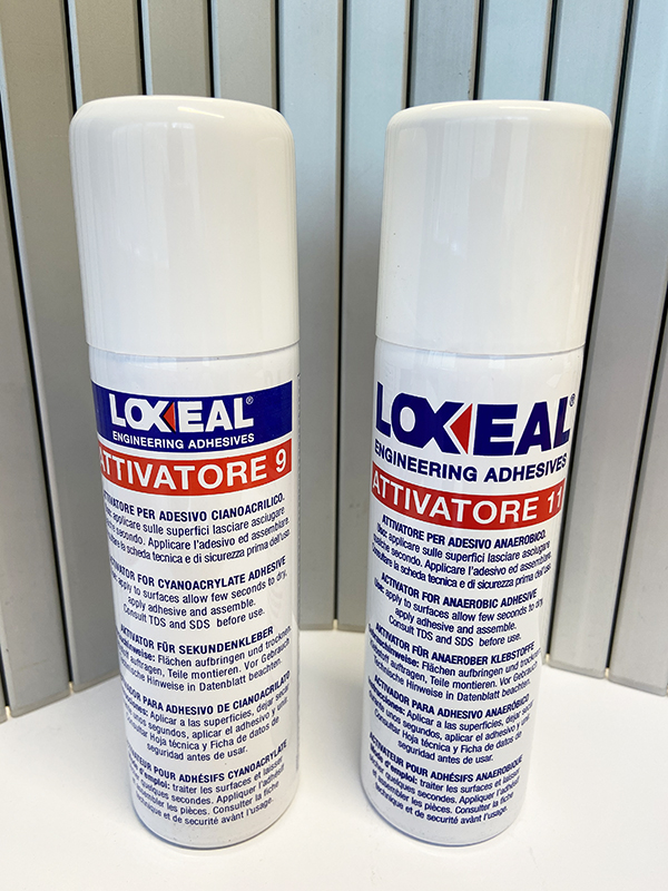 Surface preparers LOXEAL 9 ACTIVATOR (for cyanoacrylate products) and LOXEAL 11 ACTIVATOR (for anaerobic products)