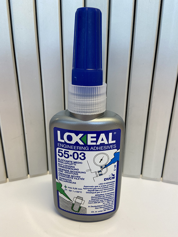 Thread fasteners. LOXEAL 55-03 Anaerobic adhesive